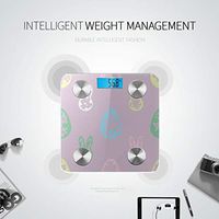 Bluetooth Electric Scales for Weight Cartoon Cute Colorful Painting Gesture Bath Scales Digital Body Fat Composition Monitor Analyzer with Smartphone App for Body Management-396 Lbs