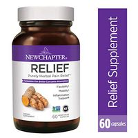 Natural Pain Relief Supplement, New Chapter Relief Supplement with Turmeric for Inflammation Support + Mobility + Gluten Free - 60ct (1 Month Supply)