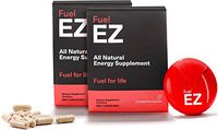 Fuel EZ All Natural Energy Capsules - Jitter-Free Focus, Immune Boost & Mood Supplement - Non-Crash Extended Release Pills - Guarana & Green Coffee Bean Extract, Caffeine, L-Tyrosine, B12-24 Servings
