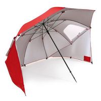 Sport-Brella Vented SPF 50+ Sun and Rain Canopy Umbrella for Beach and Sports Events (8-Foot, Red)
