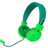 Bass Jaxx Glow in the Dark Headphones w/Built in Mic Green