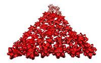 Berwick Christmas Bows 80 Count Red/Red Silver