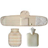 WF Hot Water Bottle - Hand Warmer Children's Warm Belly Hot Water Bottle Warm Po (Color : Beige, Size : 58 * 16)