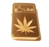 Vector KGM Thunderbird Custom Lighter - Like"Like It" Button Weed POT Marijuana Ganja Logo Symbols Brass High Polish Chrome Rare!