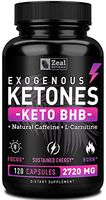 Keto BHB Exogenous Ketones Pills (2720mg | 120 Capsules) Keto Pills w. goBHB Salts, Natural Caffeine & L-Carnitine - Keto BHB Oil Capsules Beta Hydroxybutyrate for Weight Loss Keto Vitamins Keto Salts
