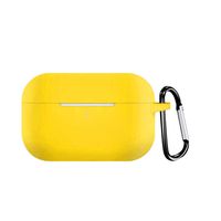 Shan-S Compatible for AirPods Pro Case, Shockproof Protective Premium Soft Silicone Cover Chargeable Headphone Case Skin with Anti-Lost Carabiner for AirPods Pro 2019 Wireless Charging Case