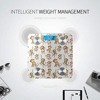 LYAOE Bluetooth Body Fat Scale Happy Monkey Smart Wireless Scale with LCD Display Measuring Body Weight Bmi and Health Digital Scale