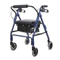 Walker Rollator with Drive Lockable Brakes Fold Up and Back Support,Wheels,Seat for Elderly, Seniors, Handicap, Disabled,Red,Max 150kg(330 lbs)