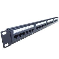 NewYorkCables Cat6 Patch Panel 110 Type Compact Rack mountable 24 Certified Port RJ45 Wallmount Network
