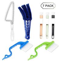 Window or Sliding Door Track Cleaning Brush, Window Blind Duster, 2-in-1 Windowsill Sweeper, 2PCS Hand-held Groove Gap, Total 7PCS