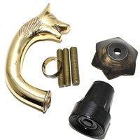 Nautical World Wolf Head Designer Handle Victorian Style Brass Walking for Wooden Walking Stick, Affordable Gift Decorative Walking Cane Fashion Statement for Men/Women/Seniors/Grandparents! Item
