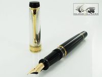 Aurora Optima - Silver Solid Cap Bold Point Fountain Pen - AU-987-B