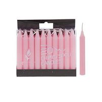 Mega Candles 20 pcs Unscented Pink Mini Taper Candle, 4 Inch Tall x 1/2 Inch Diameter, Great for Casting Chimes, Rituals, Spells, Vigil, Witchcraft, Wiccan Supplies, Wax Play & More