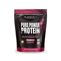 Dr. Mercola Pure Power Whey Gusset, Strawberry, 22 Servings (1 lb 15 oz), Non GMO, Gluten Free, Soy Free