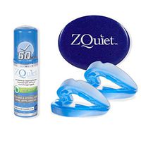 ZQUIET Original Anti-Snoring Mouthpiece Solution, 2-Size Comfort System Starter Kit + Anti-Bacterial Cleaning Solution (1.5oz Bottle) - Made in USA & FDA Cleared, Sleep Aid Device with Foaming Cleaner