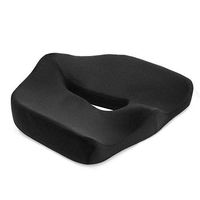 ZHAO XIN Orthopedic Memory Foam Seat Cushion Anti-Slip Bottom-Helps Sciatica Back Pain Cushion for Prostate/Pregnancy/Bed Sores/Sciatica-Gives Relief Black