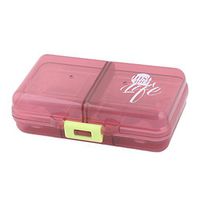 uxcell PP Outdoor Travel 8 Compartments Medicine Pill Storage Holder Case Box Dark Brown