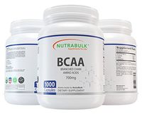 NutraBulk Premium BCAA (Branched-Chain Amino Acid) 700mg Capsules - 1000 Count