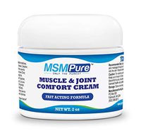 Kala Health MSMPure Maximum Strength Muscle & Joint Comfort MSM Cream, Fast Acting & Non-Staining Formula, Made in The USA, 2 oz