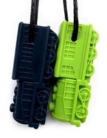 GoGoChews Chew Necklace - FIRMER Option Train Shape Chew for Boys & Girls, Oral Motor Therapy Tool/Chew, Sensory Input for Special Needs Chewers