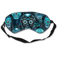 Eye Mask for Sleeping, Unisex Daytime Blackout Grunge Cute Mexican Sugar Skulls Day Of The Dead Floral Sleep Masks, Lightweight Blindfold with Adjustable Strap for Nap, Travel, Meditation, Shift Work