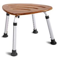 Toilet Stool - Metalic Fanshaped Bamboo Bath Seats Shower Chair For Bathroom child Toilet Training