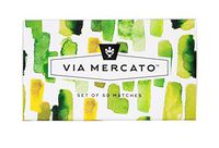 Via Mercato Decorative Oversized Matches Box Set (50 Matches Per Box) - Green & Gold