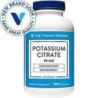 The Vitamin Shoppe Potassium Citrate 99MG, Supports Cardiovascular Cellular Health (300 Capsules)