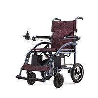 Hong Tai Yang XF Electric Wheelchair, Aluminum Alloy Lightweight Folding Medical, 12-inch Non-Slip Rear Wheel for Transport and Travel, Seat Width 18 Inches Armchairs (Color : Blue)