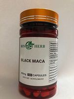 Minherb Gelatinized Black Maca Root Supplement from Peru - 450mg X 100 Capules from Peru