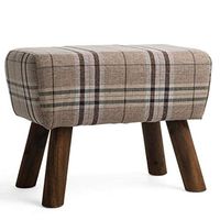Lazy Sofa Yoga Stool Solid Wood Shoe Bench Sofa Stool Cloth Block Living Room Footstool Small Stool Shoe Bench Multipurpose Cotton Cloth Versatile and Versatile Solid Wood Stool Bath & Shower Aids