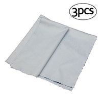 ULTNICE 3PCS Cleaning Cloths Soft Microfiber Polishing Cloth Jewelry Crafts Camera Lens Eyeglasses 40x40cm（Blue）