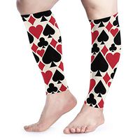 Calf Compression Sleeves 1 Pair Playing Cards Hearts of Spades Sport Elasticity Calf Compression Socks for Men & Women