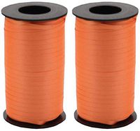 2-Pack - Berwick Splendorette Crimped Curling Ribbon, 3/16-Inch Wide by 500-Yard Spools, Orange