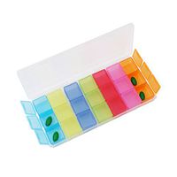 LJSLYJ 21 Compartments Pill Organizer Box, Medicine Remainder Case