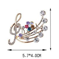 Note Dresses Blossom Crystal Musical Note Blossom Brooches Brooch Fashion