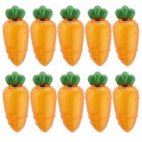 10pcs Carrot Shape Candy Boxes Plastic Gift Boxes Chocolate Candy Boxes Gift Packaging Cases Birthday Party Favor - Clear Orange