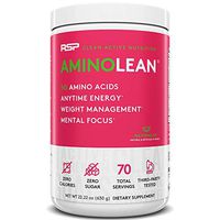 RSP AminoLean - All-in-One Pre Workout, Amino Energy, Weight Management Supplement with Amino Acids, Complete Preworkout Energy for Men & Women, Watermelon, 70 (Packaging May Vary)