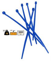 BuyCableTies 4" Miniature Style Indoor Cable Ties - 18 lb Rated - Made in USA - Blue - 1000 per bag