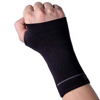 Compression Wrist Support Sleeve - Relieve Carpel Tunnel, Wrist Pain - Best Wrist Support - Improve Circulation and Support Wrist (Midnight Black - 1 Sleeve, XL)