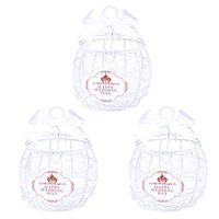 6pcs Wedding Party Favor Box Candy Bag Chocolate Gift Boxes Pumpkin Shape Bow Party Supplies (White Box White Bow)