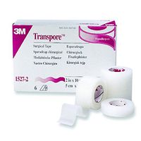 3M 1527-2 Medical Tape Transpore Plastic 2 Inch X 10 Yards NonSterile (6 Per Box)