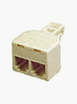 Leviton C0247-I Duplex Phone Adapter, Ivory