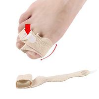 HAIHF 4 Pieces Elastic Toe Separator Straightener,Toe Splint Straightener Bandage Separators Wrap Brace for Bunions Relief,Hammer Toe,Hallux Valgus