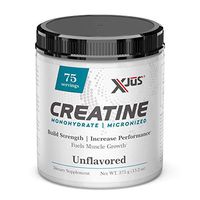 Xjus Creatine Monohydrate, Micronized for Fast Absorption, Increase Muscle Gains from Workouts, Vegan Friendly, No Filler Ingredients, 75 Servings