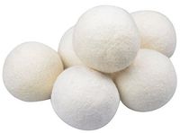 Sinland Wool Dryer Balls 6-Pack - Reusable 100% Natural Organic Eco Laundry Balls Fabric Softener, Reduces Drying Time