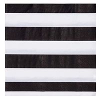 Cocktail Napkins - 150-Pack Luncheon Napkins, Disposable Paper Napkins Party Supplies for Kids Birthdays, 2-Ply, Black and White Striped Design, Unfolded 13 x 13 Inches, Folded 6.5 x 6.5 Inches