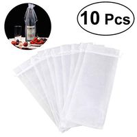 Pixnor 10 x Sheer Organza Wine Bottle Gift Bags for Present Weddings Party