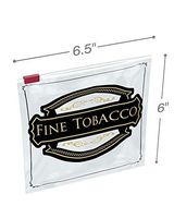 6.5" x 6" 4 mil Reclosable Slider Lock Bags Pre-printed "Fine Cigars", Case of 100