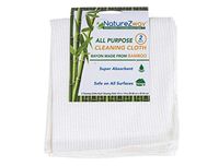 NaturesZway Rayon Bamboo All Purpose Cleaning Cloth, 12 x 14 Inches, 2 Cloths Per Pack - 3 Pack